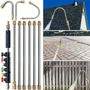4000 PSI Telescopic Pressure Washer Wand Set with 24ft Extension for Gutter, Roof, and Wall Cleaning
